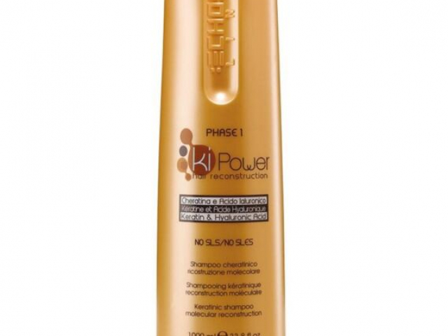 Echosline Ki-Power Phase 1 - Shampoo cheratinico ricostruzione molecolare, 1000 ml